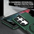 thumbnail image 5 of Dteck for Samsung Galaxy S24 FE Case, Magnetic Ring Compatible with Magsafe Wireless Charger, Shockproof Heavy Duty Protection Phone Case Cover, Darkgreen, 5 of 10