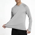 thumbnail image 4 of Sun Protection Hoodie Shirts for Men UPF 50+ Sun Protection Long Sleeve Shirt Uv Protection Fishing Outdoor Lightweight Hoodie with Hood Quick Dry T Shirts Rash Guards@100, 4 of 6