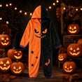 thumbnail image 5 of Orange Halloween Costumes For Women Adult Polyester Plush Fleece Hooded Funny Cozy Pajamas Jumpsuit Thickened Casual Loungewear Outfits 2XL, 5 of 5