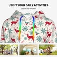 thumbnail image 4 of Cauagu Vintage Christmas Reindeer for Women's Hooded Sweatshirts Pullover Hoodie for Women Fall Workout Sweat Long Sleeve Preppy Sweatshirts-Medium, 4 of 7
