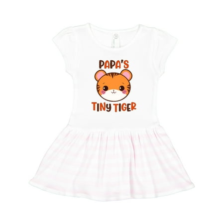 

Inktastic Papa s Tiny Tiger Cute Baby Tiger Design Gift Toddler Girl Dress