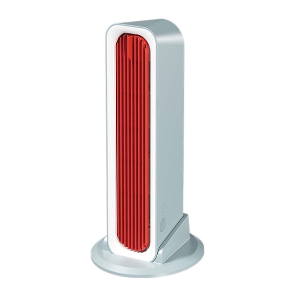 Wall Mounted & Desktop Bladeless Tower Fan, USB Rechargeable Oscillating Air Conditioner Fan, Powerful Quiet Cooling Fan for Office, Home & Dormitory （White）