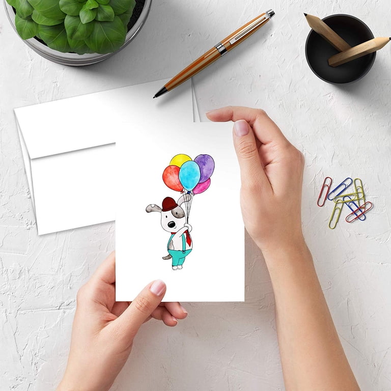 Desecraft 30-Pack Circle Window Blank Greeting Cards With Envelopes - 6x6 Inch White Cardstock For DIY Invitations & Notes