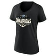 thumbnail image 2 of Women's Black Vanderbilt Commodores 2025 SEC Baseball Conference Tournament Champions Playoff Pitch V-Neck T-Shirt, 2 of 4
