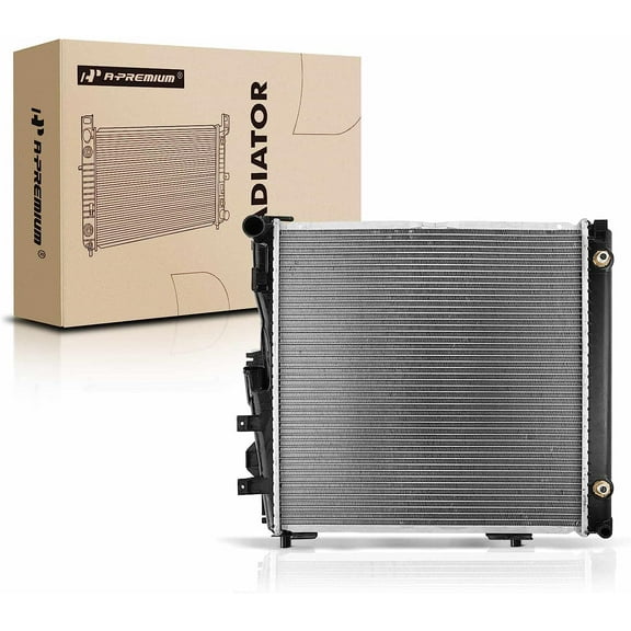 A-Premium Engine Coolant Radiator with Transmission Oil Cooler Compatible with Mercedes-Benz 300SE 300SEL 1988-1991 3.0L, Automatic Transmission, Replace# 1265005103