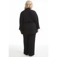 thumbnail image 3 of June & Vie Women's Plus Size Tie Waist Knitted wrap, 3 of 3