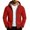 Red, variant on Waterproof Jackets for Men Long Sleeve HIking Climbing Zip-Up Drawstring Hooded Outerwear Windbreaker Jackets with Pockets Black S
