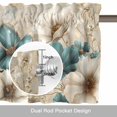 thumbnail image 6 of Vintage Tulip Valance Curtain for Windows Farmhouse Retro White Blue Flower Butterfly Leaf Rod Pocket Curtain Valances Short Window Treatments for Kitchen Bathroom Laundry Basement 60 x 14 Inch, 6 of 9