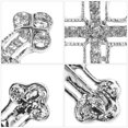 thumbnail image 3 of Nestingho De Cruz Con Rhinestones Para En Y Accesorios Elegantes, 3 of 6