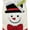 White - Snowman With Red Ribbon, variant on Jingles & Joy Christmas Hand Towels - Set of 2 White - Snowman with Red Ribbon