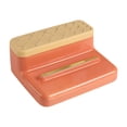 thumbnail image 2 of Organizador de maquillaje, doble capa apilable de gran capacidad, bolsa de cosméticos portátil desmontable, estuche para , anillos, joyas, Naranja, 2 of 9