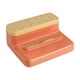 thumbnail image 2 of Organizador de maquillaje, portátil con espejo, almacenamiento de apilable de doble capa, estuche para pendientes, anillos, loción Naranja, 2 of 9