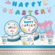 thumbnail image 1 of Juegos de Fiesta con Temática de Huevos de Pascua: Platos Desechables de Papel, Vasos de Papel de Seda, Banderines y Manteles., 1 of 6