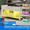 thumbnail image 5 of Dextrus 4-in-1 Lift Top Coffee Table with RGB Light, Storage, Power Outlets, Dual Tops, White, 5 of 10