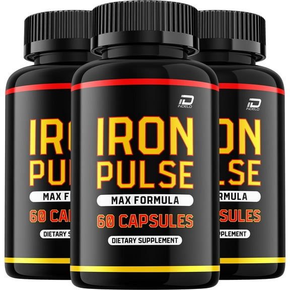 IronPulse Capsules – Iron Pulse Vitamin Complex Pills, Energy, 3 Pack, 180 Capsules