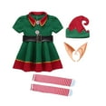 thumbnail image 1 of Disfraces de navideño, ropa de Cosplay, calcetines, cinturón, sombrero, orejas para Navidad de Año Nuevo 160 cm hembra Yuyangstore disfraz de elfo, 1 of 8