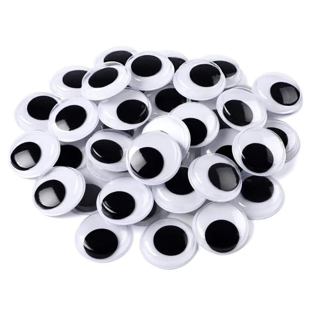 200 piezas de ojos móviles autoadhesivos, ojos saltones blancos y negros para manualidades, pegatinas decorativas (20 mm)