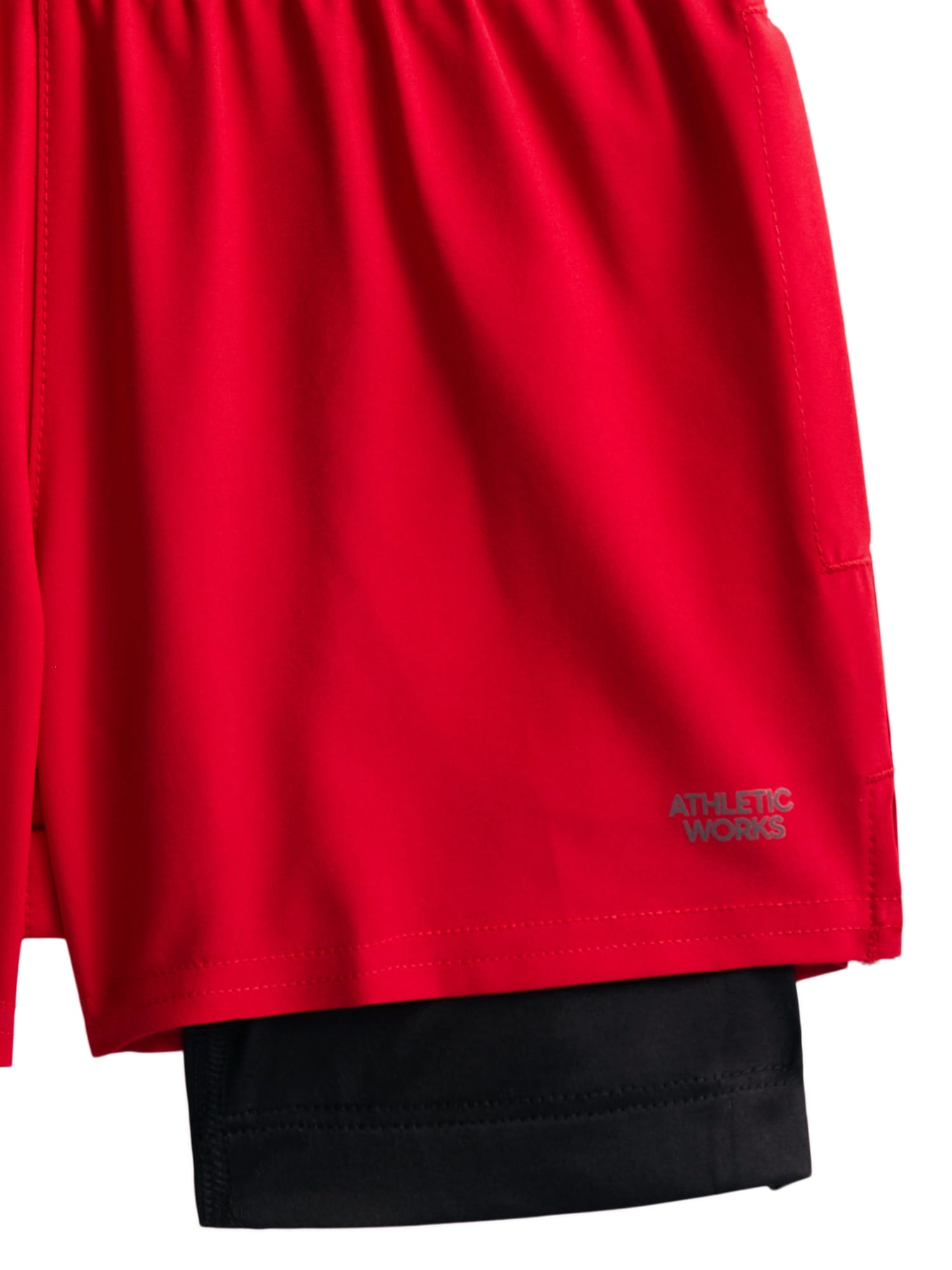 Athletic Works Boys 2-in-1 Training Shorts with Compression Liner, Sizes 4-18