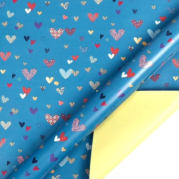 ZhyrZng Romantic Valentine Wrapping Paper - Gift Wrap Roll 3M Length featuring 80gsm Thick Texture for Box DIY Craft, Large Size Packaging Sheet for Birthday Anniversary Present Decoration