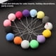 thumbnail image 4 of Yuarrent Paquete de 8 Uds. De bolas de colores, globo de arcilla, decoración para tartas, boda, bandera para cupcakes, fiesta de cumpleaños, suministro Decoración del hogar Color claro macarrón Yuarrent HA081127-02B, 4 of 6