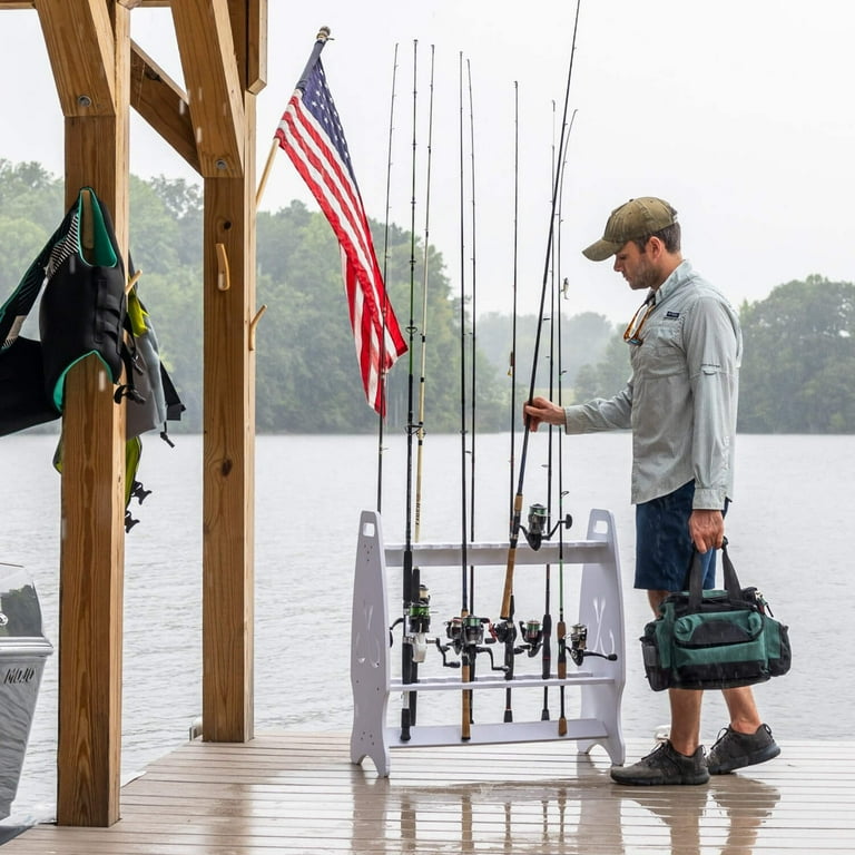 Fishing Rod Storage Rack for 24 Poles | Weatherproof Outdoor Storage Stand - Walmart.com Fishing Rod Storage Rack for 24 Poles | Weatherproof Outdoor Storage Stand - Walmart.com