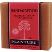 Plantlife Sandalwood Soap Bar - Natural & Vegan Ingredients - Handmade in USA - 4 oz