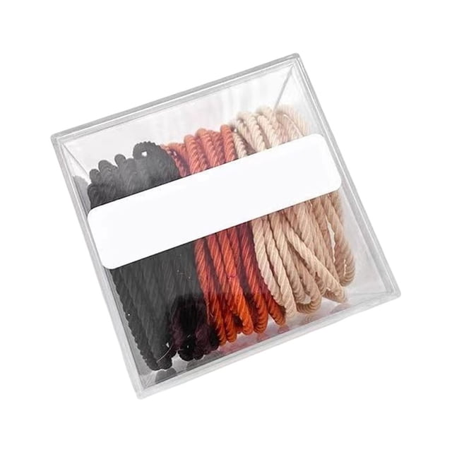 Paquete de 50 bandas elásticas para el cabello para mujer, moda portátil, cola de caballo reutilizable, regalos para esposa, bandas para vestir Accesorio para el cabello Color de mezcla oscuro Qarigey AP011836-06B