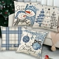 thumbnail image 5 of Fmbmuo Christmas Throw Pillow Covers Beige 18x18 Inch Soft Winter Print Decorations, Polyester Set of 4 Removable Cover Modern Pillow cases, for Christmas Holiday Decor, 5 of 5