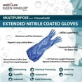 thumbnail image 5 of Kleen Handler Kleen Mitt Nitrile Gloves, Non-slip Textured Palm Finish, Blue, Large, 5 of 6