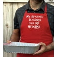 thumbnail image 4 of ThisWear My Greatest Blessings Call Me Grandma Two Pocket Apron Red, 4 of 7