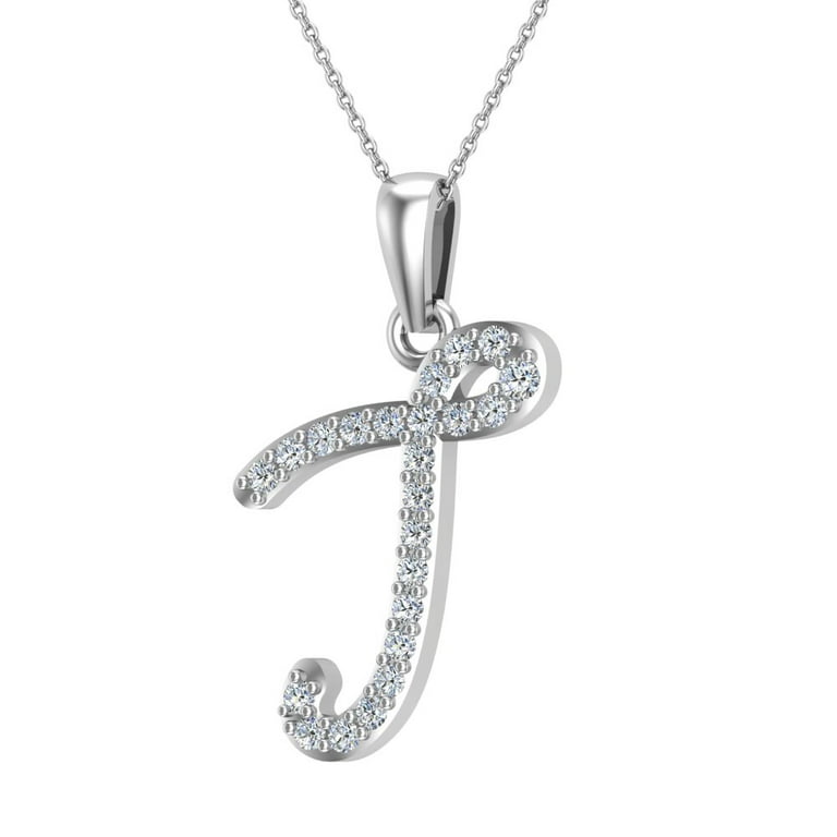 Initial M Letter Necklace for Girls Diamond Necklaces Women-Men 18K White  Gold Chain Gift Box Authenticity Cards