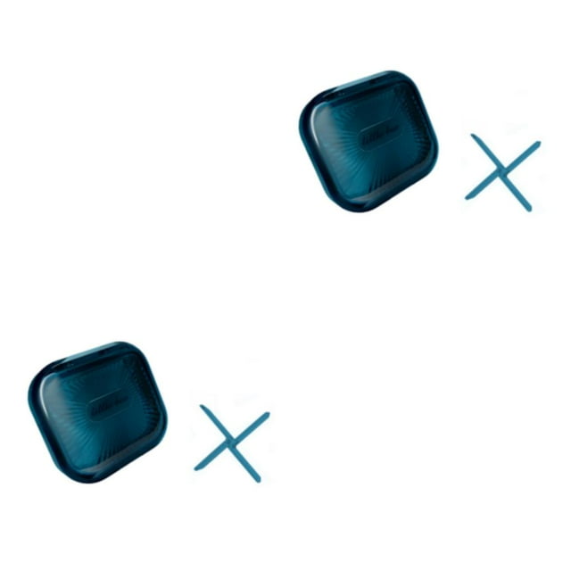 Youkk Étui Portable Boîte de Rangement pour Cotons-Tiges avec Protection Buccale en Plastique Transparent Bleu P 2Ensemble