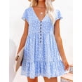 thumbnail image 2 of Summer Dresses for Women Floral Print Womens Dresses Loose And Casual Sun Dress Alsol Lamesa, 2 of 4