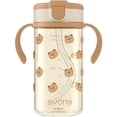 thumbnail image 4 of Evorie Tritan Vaso para sorber con pajita de silicona, botella de agua con pajita a prueba de derrames para niños de 1 a 2 años, 10 oz, asas extraíbles, ideal para la escuela, 4 of 5