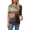 thumbnail image 6 of Godom Women's Funny Halloween Tee Pumpkin Graphic T Shirts Shirt 3/4 Sleeve Shirt Tops, 6 of 6