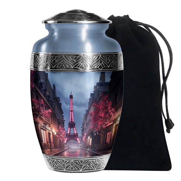KARYLIZ Large Eiffel Tower Decorative Urns For Female Ashes Unique Urn Human Adult Dad 10 Inch