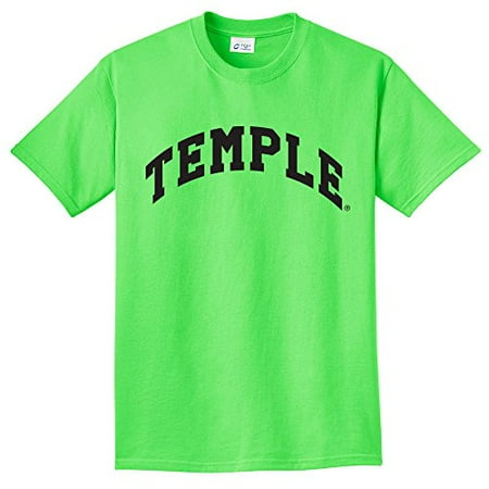 - NCAA Temple Owls Arch Neon T-Shirt, Neon Green, 4X-Large