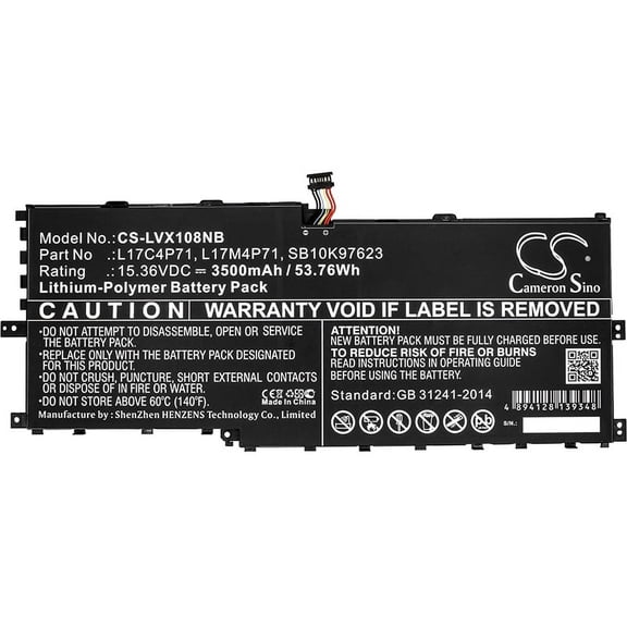 3500mAh SB10K97638 L17M4P71 01AV499 SB10K97624 L17C4P71 01AV474 SB10K97623 01AV475 L17M4P73 Battery for Lenovo ThinkPad X1 Yoga