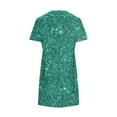 thumbnail image 4 of ZZwxWA Sparkly Glitter Dress, Sequin Summer Dress Short Flowy Tiered Tunic Dress for Women Party Club Night Short Sleeve Round Neck Sundress, 4 of 6