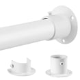 thumbnail image 1 of Closet Rods for Hanging Clothes, 1.3 Inch Diameter Heavy Duty Closet Rod 17-87 Inches Adjustable Clothes Hanging Bar Matte White Shower Curtain Rods for Closet, Wardrobes, Bathroom, Windows, 1 of 6