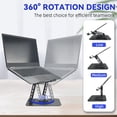 thumbnail image 3 of AGCAN Telescopic Laptop Stand for Desk with 360 Rotating Base, Height Adjustable, Ergonomic Portable Riser Holder for Good Posture, Compatible with MacBook Pro, All Laptops 10-17"-Gray, 3 of 7