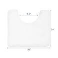 thumbnail image 4 of Clara Clark Bath Mat Bathroom Rug - Absorbent Memory Foam Bath Rugs - Non-Slip, Thick, Cozy Velvet Feel Microfiber Bathrug, Plush Shower, Toilet- Floor Bathmats Carpet - White - Contour Size 24"x20", 4 of 5