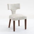 thumbnail image 3 of Mid Century Modern Dining Chairs Set of 2, Farmhouse Linen Fabric Upholstered Accent Chair,Kitchen Chairs with Hardwood Frame, Beige, 3 of 17