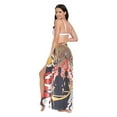 thumbnail image 3 of FORMRS Womens Beach Sarong Semi-Sheer Bikini Wrap Skirt Swimsuit Cover-ups, Abstract Boat Ride, 3 of 7
