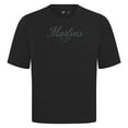 thumbnail image 2 of Men's Levelwear Black Miami Marlins Ethereal Oversized Luxe Signature Knit T-Shirt, 2 of 3