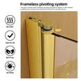 thumbnail image 5 of Aukfa 31"W x 55"H Bathtub Shower Doors, 1/4" (6mm) Thick SGCC Tempered Glass Bathtub Door, Brushed Gold, 5 of 7