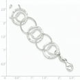 thumbnail image 2 of 925 Sterling Silver Circle Link Bracelet Fancy, 2 of 6