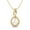 Yellow Plated Silver, variant on Teardrop Pear Shape Pearl Pendant 925 Sterling Silver Rose Vermeil Women's Chain Necklace