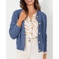 thumbnail image 4 of Suéter PRETTYGARDEN Cárdigan de Punto para Mujer Gris Azul Talla S, 4 of 6