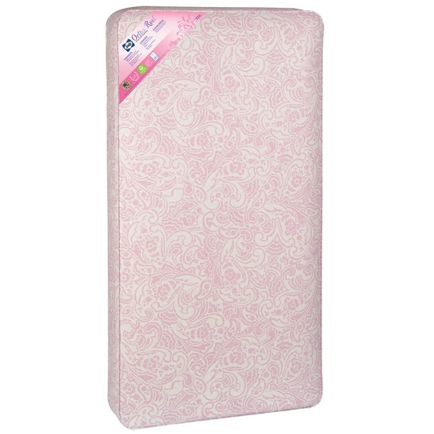 Sealy Ortho Rest Premium Firm 150 Coils Crib and Toddler Mattress, Pink